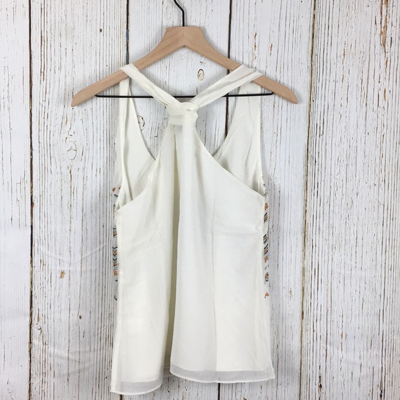 Greylin Chevron Sequined Chiffon Racerback Top - Picture 8 of 8